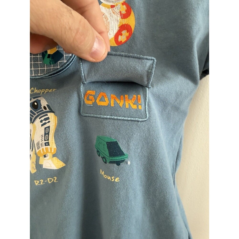 Disney Parks Official Exclusive Galaxies Edge Youth Droid T-shirt M 7/8 RARE - Picture 4 of 6